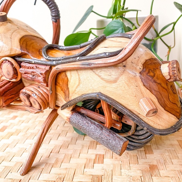 SOLD Boho Rattan Motorcycle - Picture 3 of 5